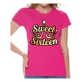 thumbnail image 1 of Awkward Styles Sweet Sixteen Shirt for Ladies Cute 16th Birthday Party Tee My Super Sweet Sixteen Cute Birthday Party T-Shirt, 1 of 4