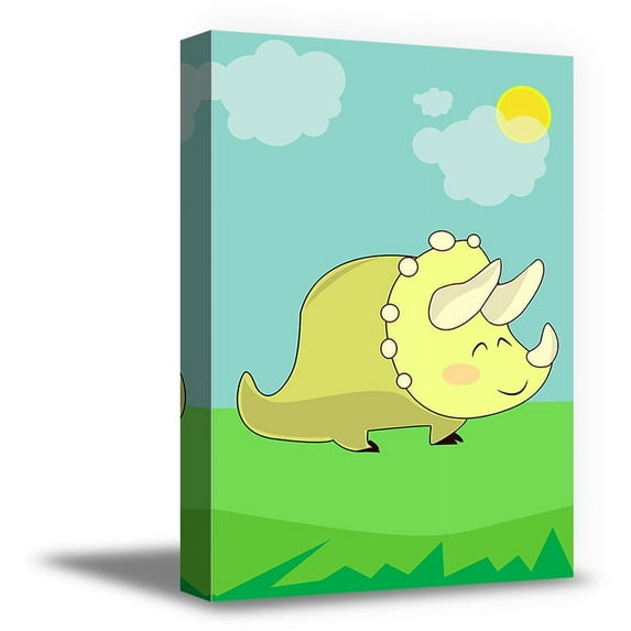 Awkward Styles T Rex Print for Kids Room Yellow Dinosaur Illustration Trex Canvas Art Kids Room Wall Art Nursery Room Decor Baby Room Art Newborn Baby Room Wall Decor Trex Wallpapers Made in USA