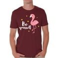 thumbnail image 1 of Awkward Styles Be Yourself T Shirt for Men Summer Mens Shirts Pink Flamingo Clothes for Men Flamingo T-Shirt Beach Tshirt Pink Flamingo Gifts Flamingo Shirts Summer Clothing Collection for Men, 1 of 4