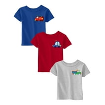 Awkward Styles T-Shirts for Boys Blue Tshirt Red Crewneck Shirt Grey Tee for Boy Gifts for Toddlers Set of Three Short Sleeve Shirts 3-Pack Toddler Boys