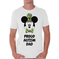 thumbnail image 1 of Awkward Styles T-shirt for Men Steamboat Willie Mickey Proud Autism Dad Minnie Autism Family Mens Cotton T-shirts S M L XL 2XL 3XL Short Sleeve Graphic Tee, 1 of 3