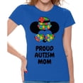 thumbnail image 1 of Awkward Styles T-shirt for Women Steamboat Willie Mickey Autism Proud Autism Mom Family Minnie Mother Ladies Cotton T-shirts S M L XL 2XL 3XL Short Sleeve Graphic Tee, 1 of 3