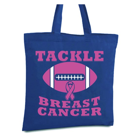 Awkward Styles Tackle Breast Cancer Tote Bag Breast Cancer Ribbon Canvas Bag Cancer Support Gifts for Cancer Survivor Breast Cancer Awareness Bag Pink Ribbon Shopping Bag Cancer Awareness Grocery Bag