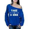 thumbnail image 1 of Awkward Styles Take a Hike Off The Shoulder Sweater for Women Hike Outfit Ladies Clothes Off The Shoulder Sweatshirt for Girlfriend Outdoor Sweater for Her Take a Hike Oversized Sweatshirt for Woman, 1 of 4