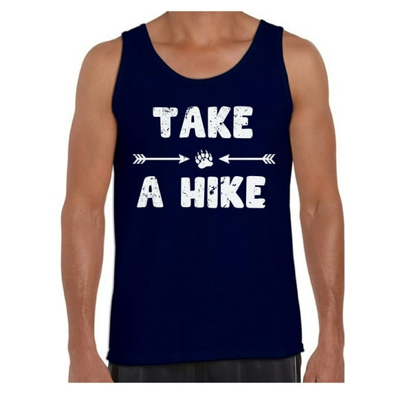 Awkward Styles Take a Hike Tank Top for Men Hike Clothes Sport Outfit Men's Tank Top Hiking Lovers Clothes Hike Outfit Men's Shirts Outdoor Clothing for Men Cute Hiking T Shirt for Boyfriend