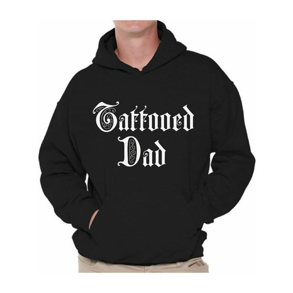 Awkward Styles Tattooed Dad Hooded Sweatshirt Inked Dad Hoodie Tattoo Sweater with Sayings Cool Father Gifts for Tattoo Lovers Dad Tattoo Hoodie Sweater Dad Sweatshirt for Men Best Dad Ever