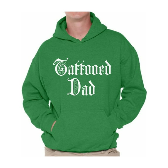 Awkward Styles Tattooed Dad Hooded Sweatshirt Inked Dad Hoodie Tattoo Sweater with Sayings Cool Father Gifts for Tattoo Lovers Dad Tattoo Hoodie Sweater Dad Sweatshirt for Men Best Dad Ever