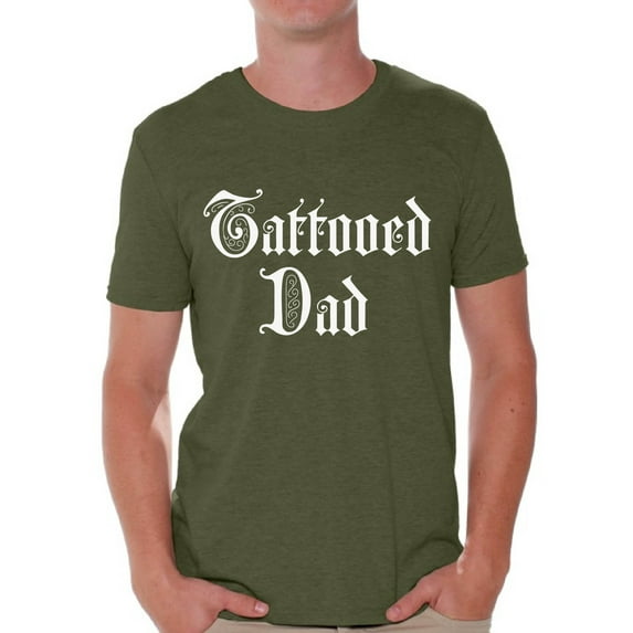 Awkward Styles Tattooed Dad Tshirt for Men Inked Dad Shirt Tatted Dad T Shirt Best Gifts for Dad Cool Tattoo Dad Shirt Tattoo Shirts with Sayings for Men Amazing Gifts for Dad Top Dad Shirt