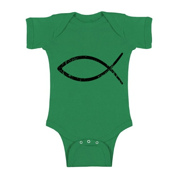 Awkward Styles Team Jesus Baby Bodysuit Short Sleeve Fish Romper for Kids Christian Romper for Boys Christian One Piece for Girls Jesus Romper for Children Christian Gifts for Child Jesus Clothing