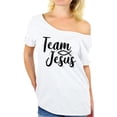 thumbnail image 1 of Awkward Styles Team Jesus Ladies Off Shoulder Shirts Black Off The Shoulder Tshirt for Women Christ Gifts for Wife Jesus Clothing for Women Oversized T Shirt for Her Christian Clothes Womens Shirt, 1 of 4