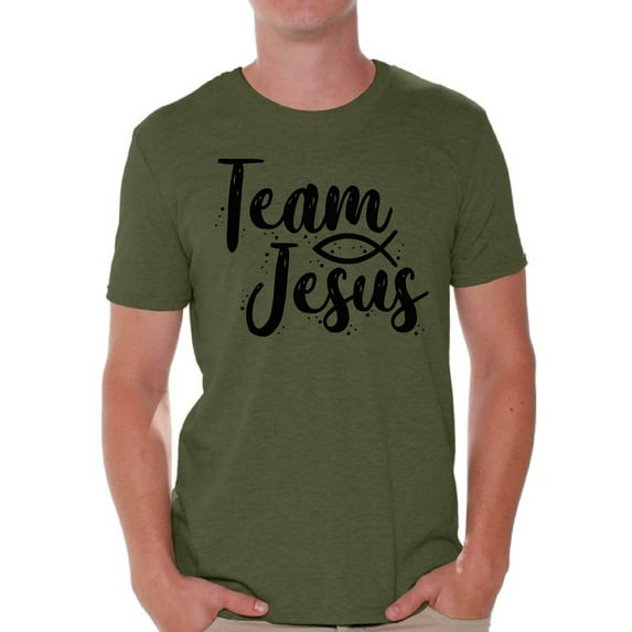 Awkward Styles Team Jesus T-Shirt for Men Christian Mens Black Shirts Christian Clothes for Men Team Jesus T-Shirt Christ Tshirt for Men Christian Gifts Jesus Shirts Jesus Clothing Collection for Men
