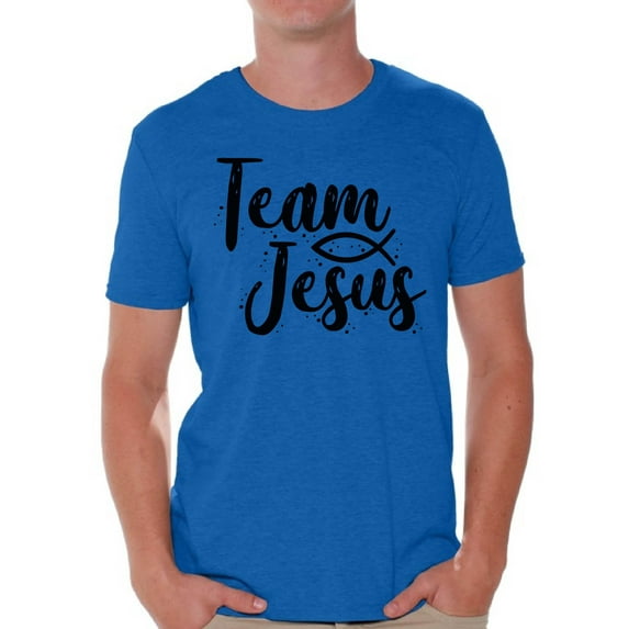 Awkward Styles Team Jesus T-Shirt for Men Christian Mens Black Shirts Christian Clothes for Men Team Jesus T-Shirt Christ Tshirt for Men Christian Gifts Jesus Shirts Jesus Clothing Collection for Men