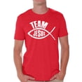 thumbnail image 1 of Awkward Styles Team Jesus T-Shirt for Men Christian Mens Shirts Christian Fish Clothes for Men Team Jesus T-Shirt Fish Tshirt for Men Christian Gifts Jesus Shirts Jesus Clothing Collection for Men, 1 of 4