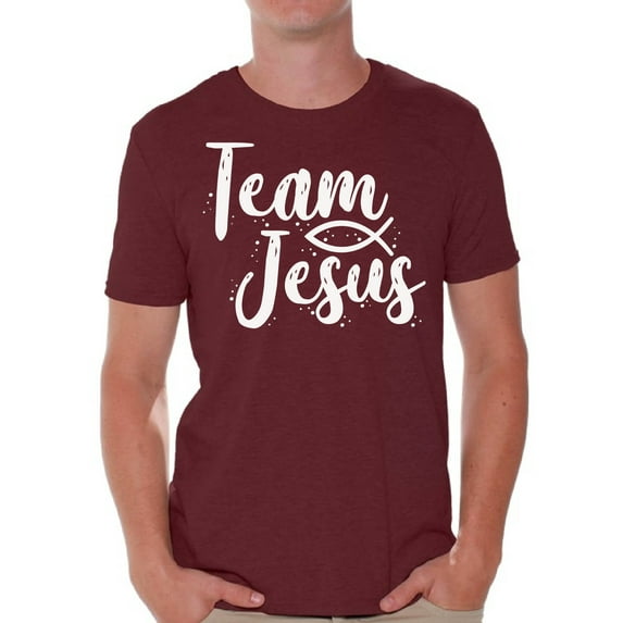 Awkward Styles Team Jesus T-Shirt for Men Christian Mens White Shirts Christian Clothes for Men Team Jesus T-Shirt Christ Tshirt for Men Christian Gifts Jesus Shirts Jesus Clothing Collection for Men