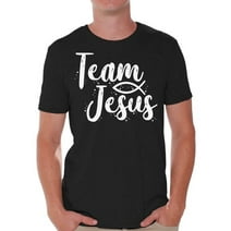 Awkward Styles Team Jesus T-Shirt for Men Christian Mens White Shirts Christian Clothes for Men Team Jesus T-Shirt Christ Tshirt for Men Christian Gifts Jesus Shirts Jesus Clothing Collection for Men