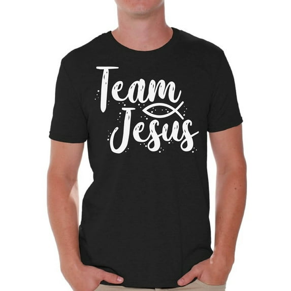 Awkward Styles Team Jesus T-Shirt for Men Christian Mens White Shirts Christian Clothes for Men Team Jesus T-Shirt Christ Tshirt for Men Christian Gifts Jesus Shirts Jesus Clothing Collection for Men