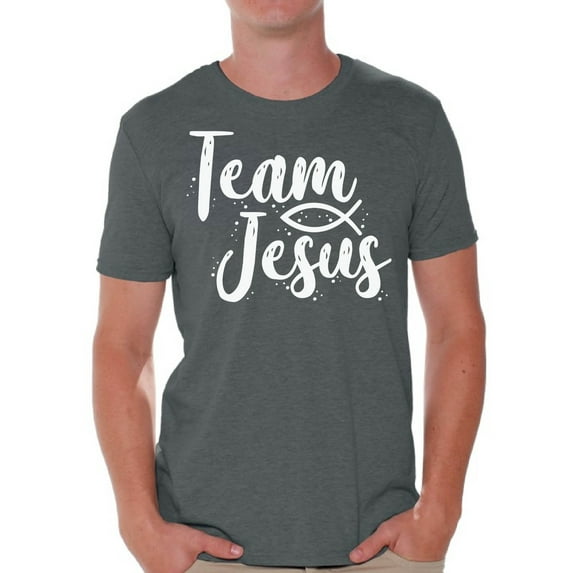 Awkward Styles Team Jesus T-Shirt for Men Christian Mens White Shirts Christian Clothes for Men Team Jesus T-Shirt Christ Tshirt for Men Christian Gifts Jesus Shirts Jesus Clothing Collection for Men