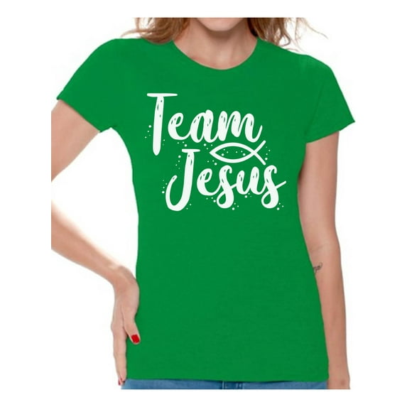 Awkward Styles Team Jesus T-Shirt for Women Church Womens Tee Shirt Tops Christian Clothes for Women Jesus Shirts