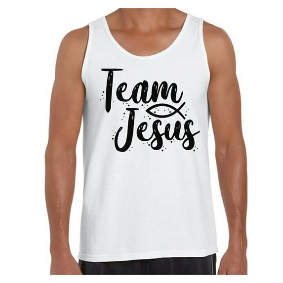 Awkward Styles Team Jesus Tank Top for Men Christian T Shirts Christian Black Clothes for Men Team Jesus Tank Top Christ Tshirt for Men Christian Gifts Jesus Shirts Jesus Clothing Collection for Men