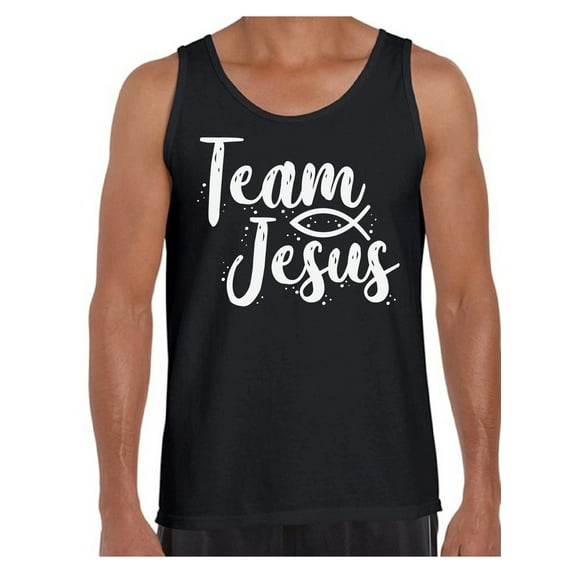 Awkward Styles Team Jesus Tank Top for Men Christian T Shirts Christian White Clothes for Men Team Jesus Tank Top Christ Tshirt for Men Christian Gifts Jesus Shirts Jesus Clothing Collection for Men