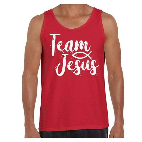 Awkward Styles Team Jesus Tank Top for Men Christian T Shirts Christian White Clothes for Men Team Jesus Tank Top Christ Tshirt for Men Christian Gifts Jesus Shirts Jesus Clothing Collection for Men