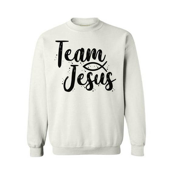 Awkward Styles Team Jesus Unisex Crewneck Christ Crewneck for Him Black Clothes Collection Jesus Crewneck for Women Team Jesus Sweater for Men Christian Gifts for Her Jesus Outfit for Men and Women