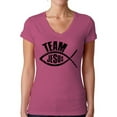 thumbnail image 1 of Awkward Styles Team Jesus V Neck Shirt for Her Christian Shirts Christian Black Clothes for Women Team Jesus T-Shirt Fish Tshirt for Ladies Christian Gifts Jesus Shirts Jesus Clothing Collection, 1 of 4
