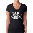 thumbnail image 1 of Awkward Styles Team Jesus V Neck Shirt for Her Christian Shirts Christian Fish Clothes for Women Team Jesus T-Shirt Fish Tshirt for Ladies Christian Gifts Jesus Shirts Jesus Clothing Collection, 1 of 4