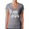 thumbnail image 1 of Awkward Styles Team Jesus V Neck Shirt for Her Christian Shirts Christian White Clothes for Women Team Jesus T-Shirt Christ Tshirt for Ladies Christian Gifts Jesus Shirts Jesus Clothing Collection, 1 of 4