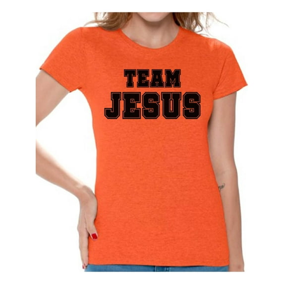 Awkward Styles Team Jesus Womens T-Shirt Black Shirt for Girls Christian Clothing for Ladies Christian Gifts for Girlfriend Jesus Shirts Jesus Team Clothing Collection for Women Jesus T Shirt for Her