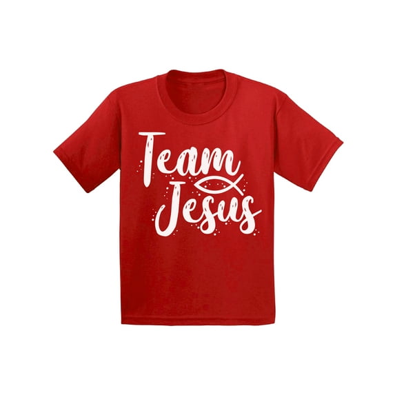 Awkward Styles Team Jesus Youth Shirt Christ Shirt for Kids Christian T Shirt for Boys Christian Shirts for Girls White T-Shirt for Children Christian Gifts for Little One Jesus Clothing for Children