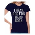 thumbnail image 1 of Awkward Styles Thank God for Hard Rock T Shirt for Women Christian Clothes for Ladies Religious Womens T-Shirt Christian Gifts Jesus Clothing Hard Rock T Shirt for Her Hard Rock Ladies Shirt, 1 of 4
