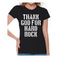 thumbnail image 1 of Awkward Styles Thank God for Hard Rock T Shirt for Women Christian Clothes for Ladies Religious Womens T-Shirt Christian Gifts Jesus Clothing Hard Rock T Shirt for Her Hard Rock Ladies Shirt, 1 of 4