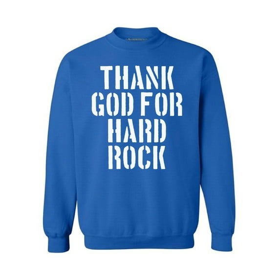 Awkward Styles Thank God for Hard Rock Unisex Sweatshirt Christian Sweatshirt for Her Religious Collection Hard Rock Crewneck for Women Coffee Sweater for Men Christian Gifts Rock Outfit God Sweater
