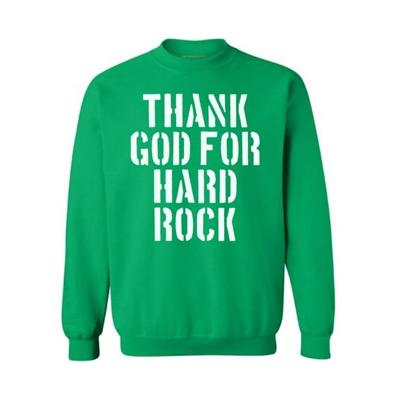Awkward Styles Thank God for Hard Rock Unisex Sweatshirt Christian Sweatshirt for Her Religious Collection Hard Rock Crewneck for Women Coffee Sweater for Men Christian Gifts Rock Outfit God Sweater