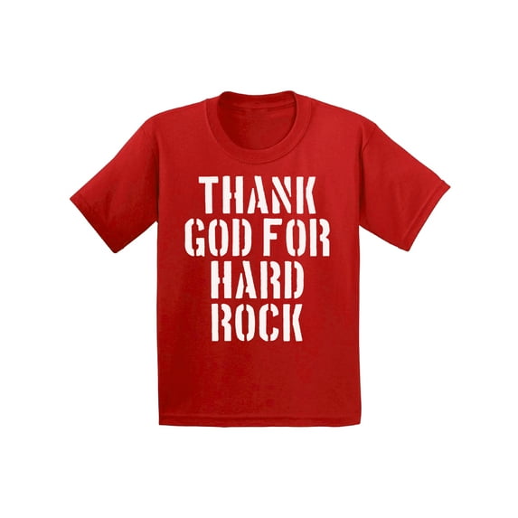 Awkward Styles Thank God for Hard Rock Youth T Shirt Christian T Shirt for Boys Christian Shirts for Girls Funny Religious T-Shirt for Children Christian Gifts Jesus Clothes Hard Rock T-Shirt for Kids