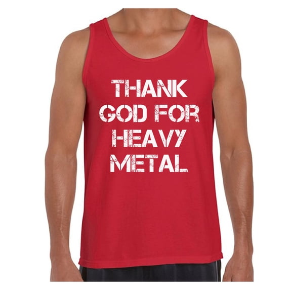 Awkward Styles Thank God for Heavy Metal Tank Top Shirt for Men Christian Mens Tanks Clothes for Men Religious Tanks Christian Birthday Gifts God Shirts Coffee Clothing Thank God for Rock Mens Shirt