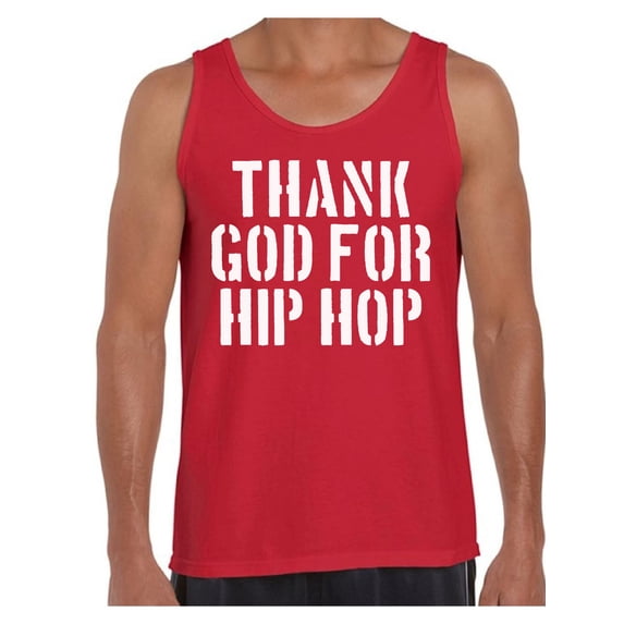 Awkward Styles Thank God for Hip Hop Tank Top Shirt for Men Christian Mens Tanks Clothes for Men Religious Tanks Christian Birthday Gifts God Shirts Coffee Clothing Thank God for Hip Hop Mens Shirt