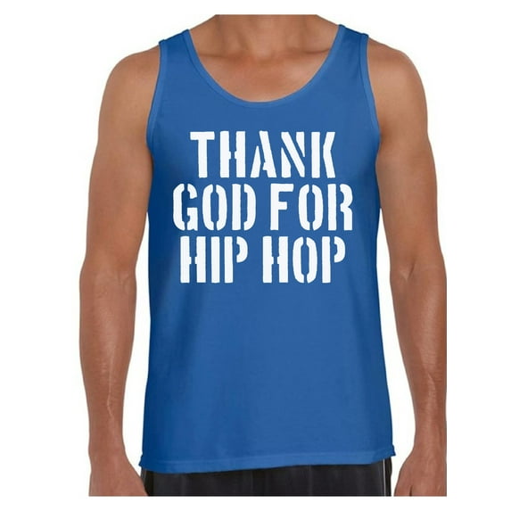 Awkward Styles Thank God for Hip Hop Tank Top Shirt for Men Christian Mens Tanks Clothes for Men Religious Tanks Christian Birthday Gifts God Shirts Coffee Clothing Thank God for Hip Hop Mens Shirt