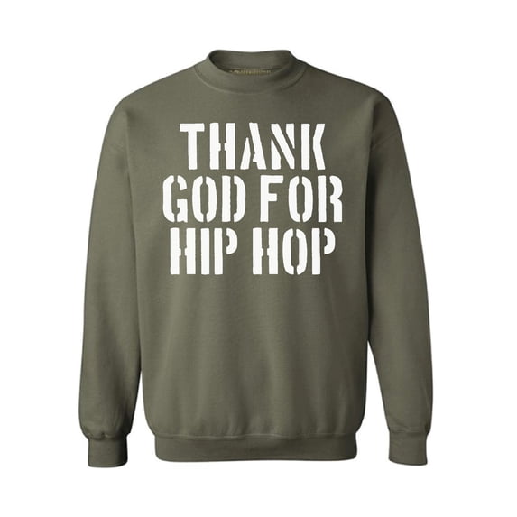 Awkward Styles Thank God for Hip Hop Unisex Sweatshirt Christian Sweatshirt for Her Religious Collection Hip Hop Crewneck for Women Coffee Sweater for Men Christian Gifts Hip Hop Outfit God Sweater