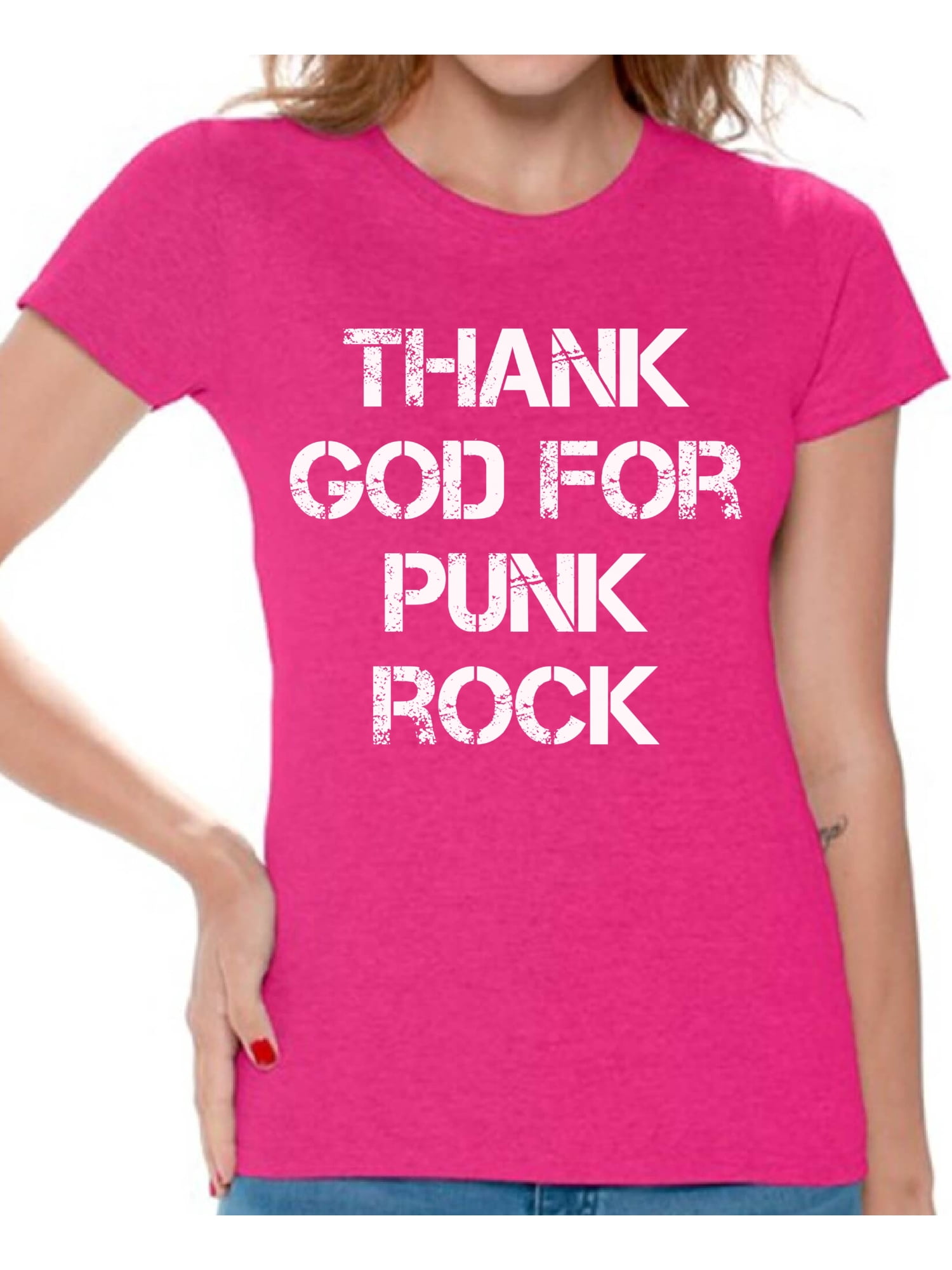 Awkward Styles Thank God for Punk Rock T Shirt for Women Christian ...