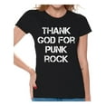 thumbnail image 1 of Awkward Styles Thank God for Punk Rock T Shirt for Women Christian Clothes for Ladies Religious Womens T-Shirt Christian Gifts Jesus Clothing Punk Rock T Shirt for Her Punk Rock Ladies Shirt, 1 of 4