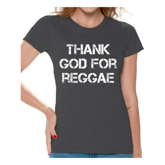 Awkward Styles Thank God for Reggae T Shirt for Women Christian Clothes for Ladies Religious Womens T-Shirt Christian Gifts Jesus Shirts Jesus Clothing Reggae T Shirt for Her Reggae Ladies Shirt