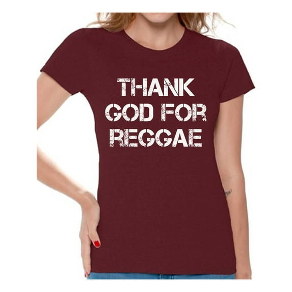 Awkward Styles Thank God for Reggae T Shirt for Women Christian Clothes for Ladies Religious Womens T-Shirt Christian Gifts Jesus Shirts Jesus Clothing Reggae T Shirt for Her Reggae Ladies Shirt