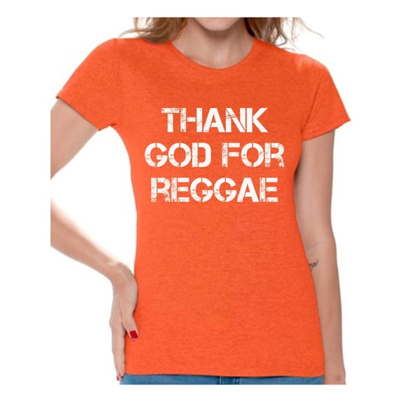 Awkward Styles Thank God for Reggae T Shirt for Women Christian Clothes for Ladies Religious Womens T-Shirt Christian Gifts Jesus Shirts Jesus Clothing Reggae T Shirt for Her Reggae Ladies Shirt