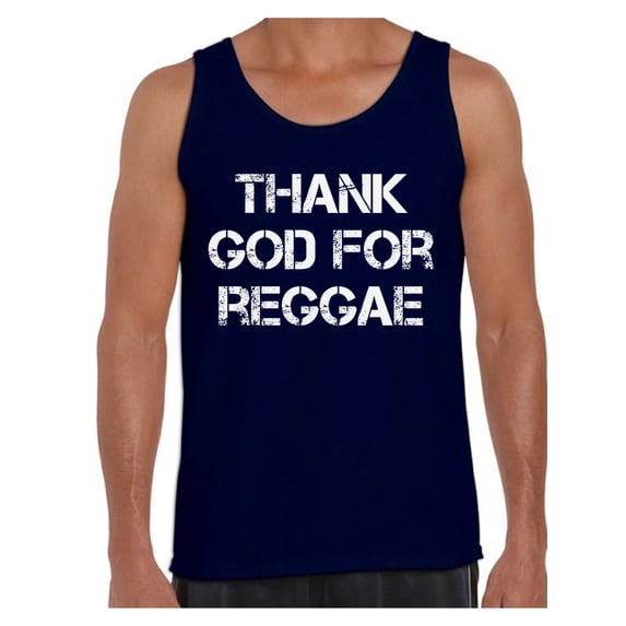 Awkward Styles Thank God for Reggae Tank Top Shirt for Men Christian Mens Tanks Clothes for Men Religious Tanks Christian Birthday Gifts God Shirts Coffee Clothing Thank God for Reggae Mens Shirt