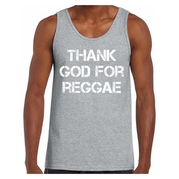 Awkward Styles Thank God for Reggae Tank Top Shirt for Men Christian Mens Tanks Clothes for Men Religious Tanks Christian Birthday Gifts God Shirts Coffee Clothing Thank God for Reggae Mens Shirt