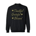 thumbnail image 1 of Awkward Styles Thankful Grateful Blessed Christmas Sweatshirt Thanksgiving Holiday Sweatshirt Christmas Sweater Thankful Grateful Blessed Religious Holiday Sweater Christmas Sweatshirt for Men Women, 1 of 5