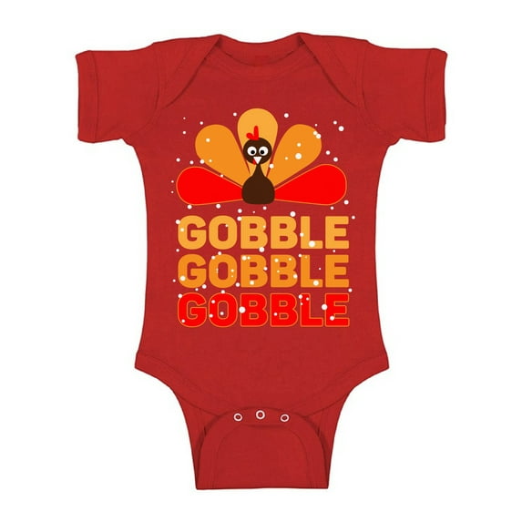 Awkward Styles Thanksgiving Baby Bodysuit Gobble Turkey Romper