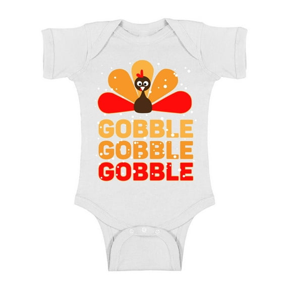 Awkward Styles Thanksgiving Baby Bodysuit Gobble Turkey Romper